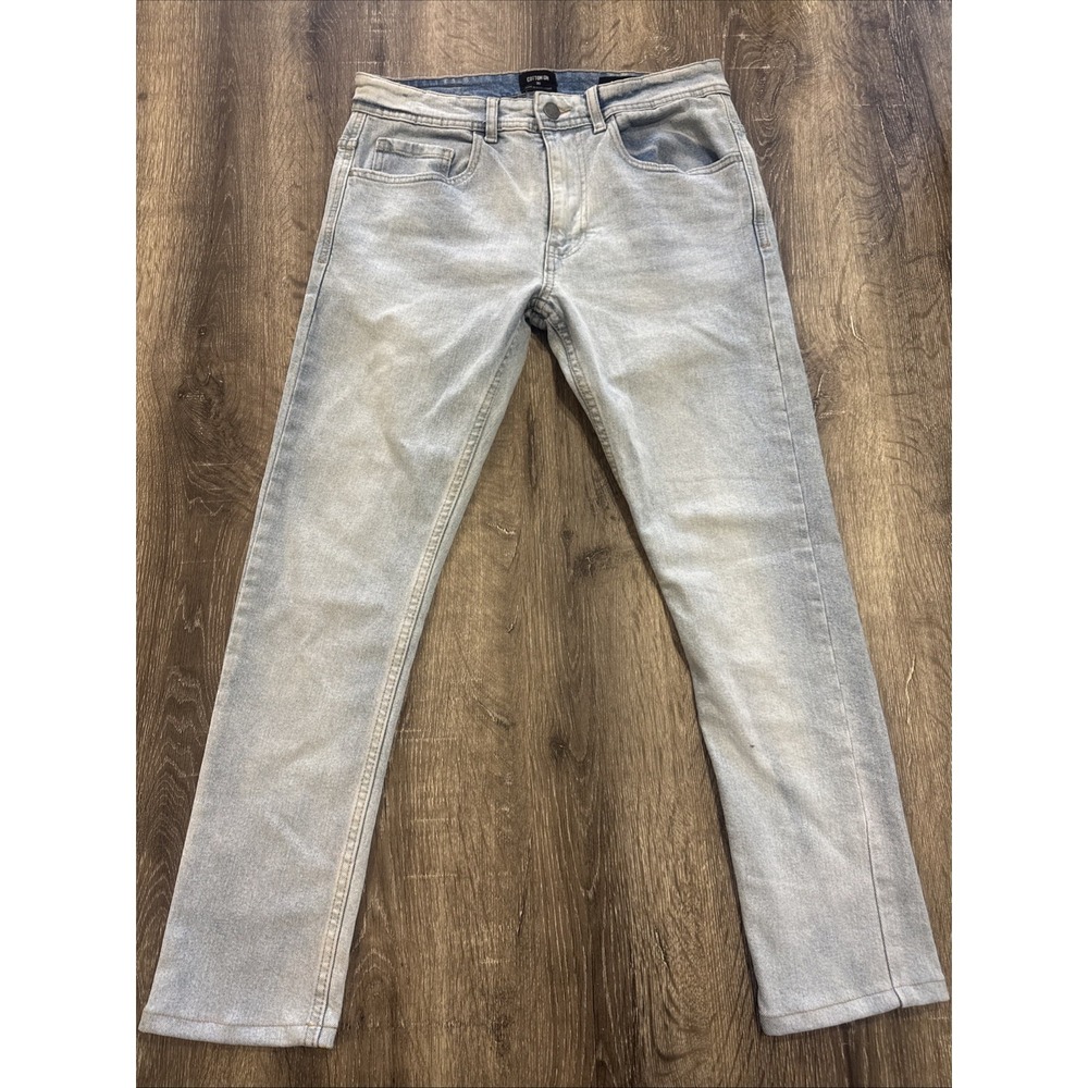 Cotton On Mens Super Skinny Fit Jeans Light Blue Denim Size 30